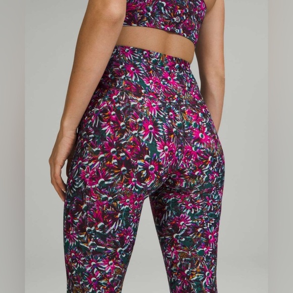 Lululemon Base Pace High Rise Fleece Tight 28” in Floral Electric Multi - Picture 10 of 10